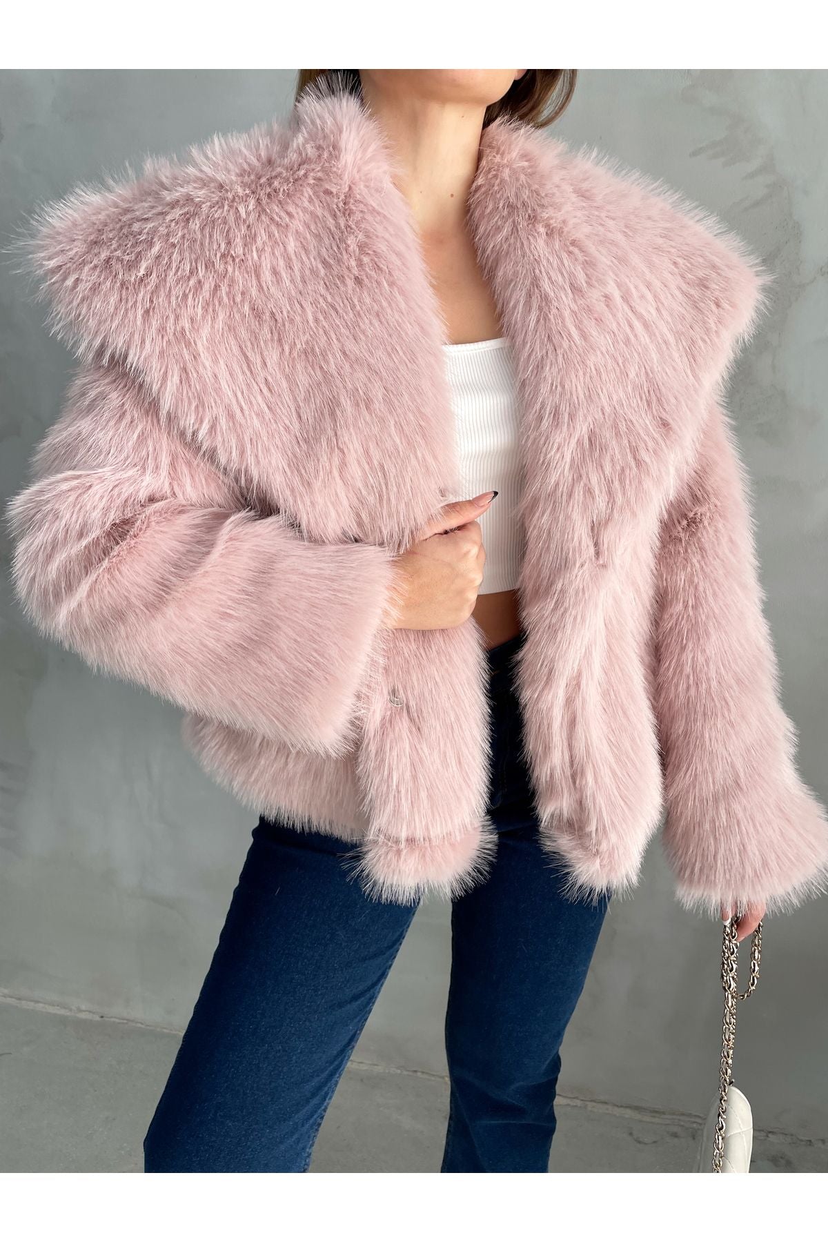 Stylish Faux Fur Winter Coat coat LunarityGarage