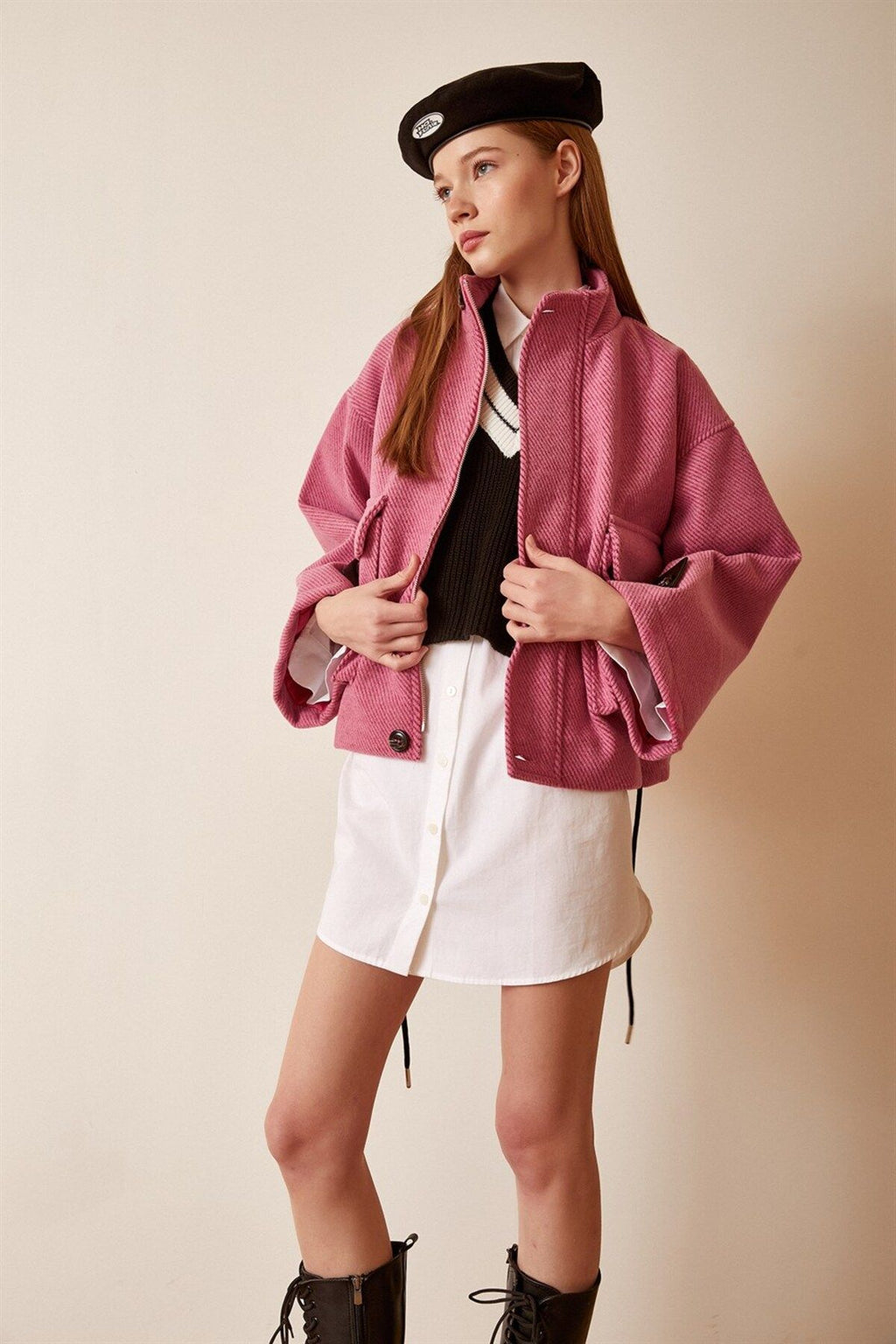 Women's Lace-up Crop Jacket jacket LunarityGarage