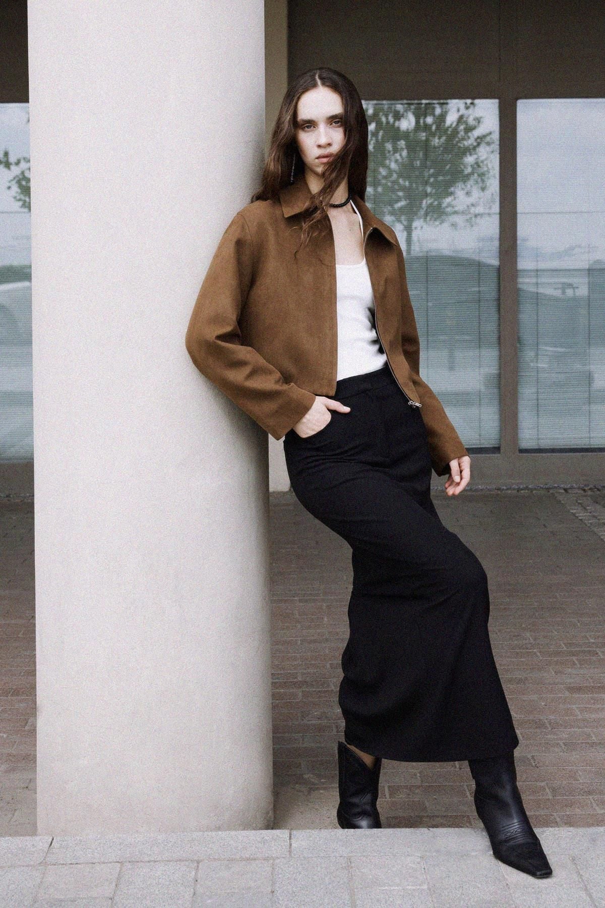 Gabrielle Suede Shirt Collar Jacket jacket LunarityGarage