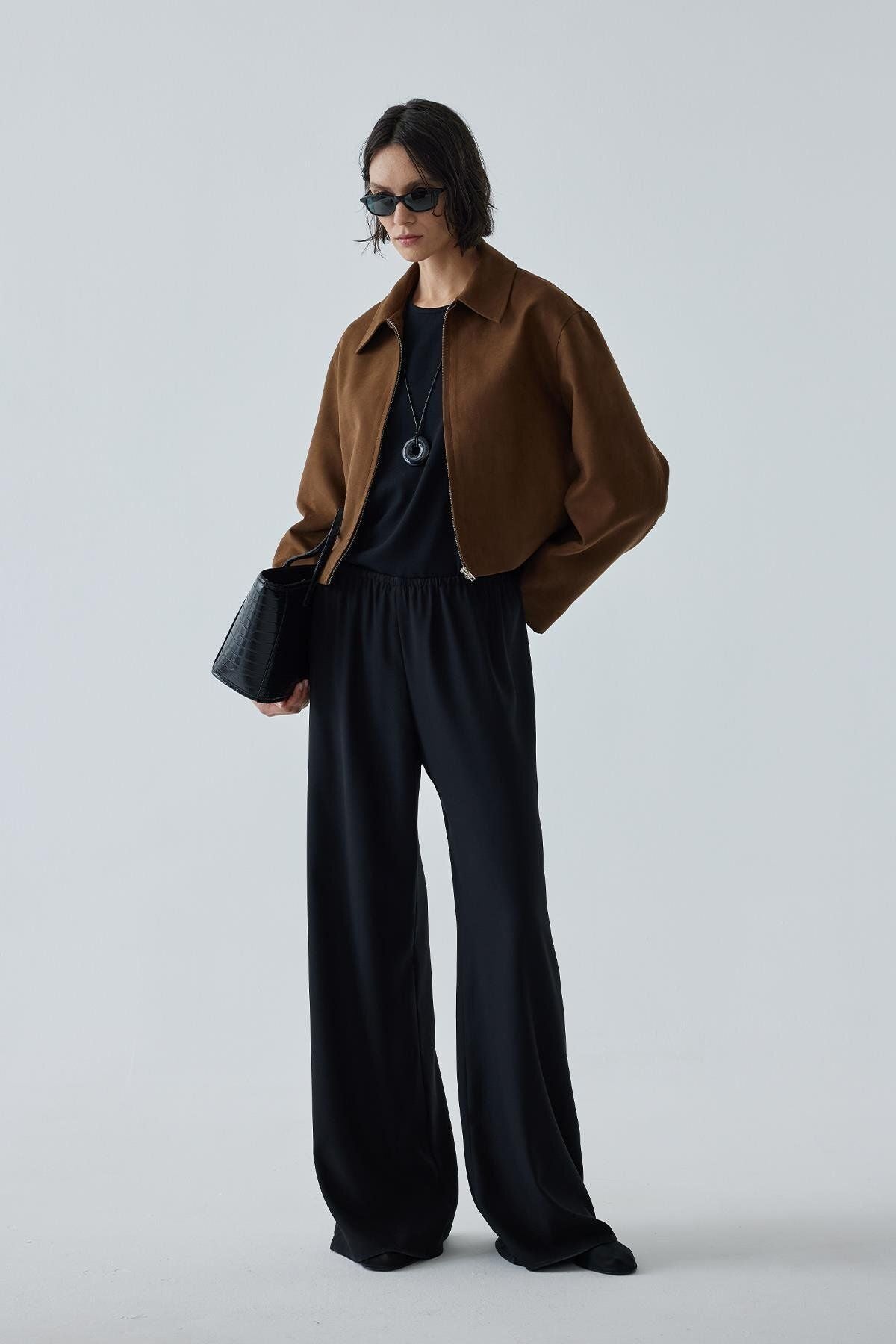 Gabrielle Suede Shirt Collar Jacket jacket LunarityGarage