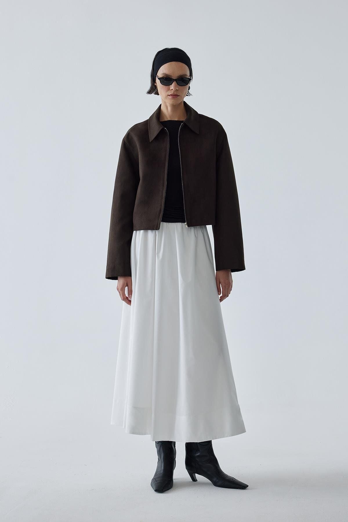 Gabrielle Suede Shirt Collar Jacket jacket LunarityGarage