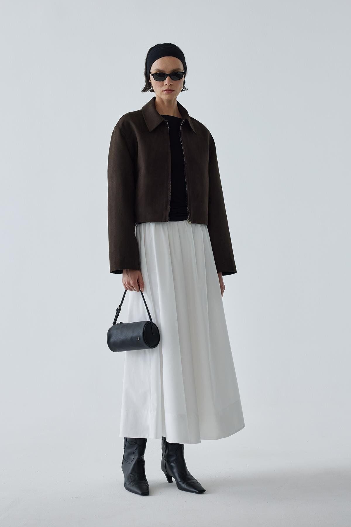 Gabrielle Suede Shirt Collar Jacket jacket LunarityGarage