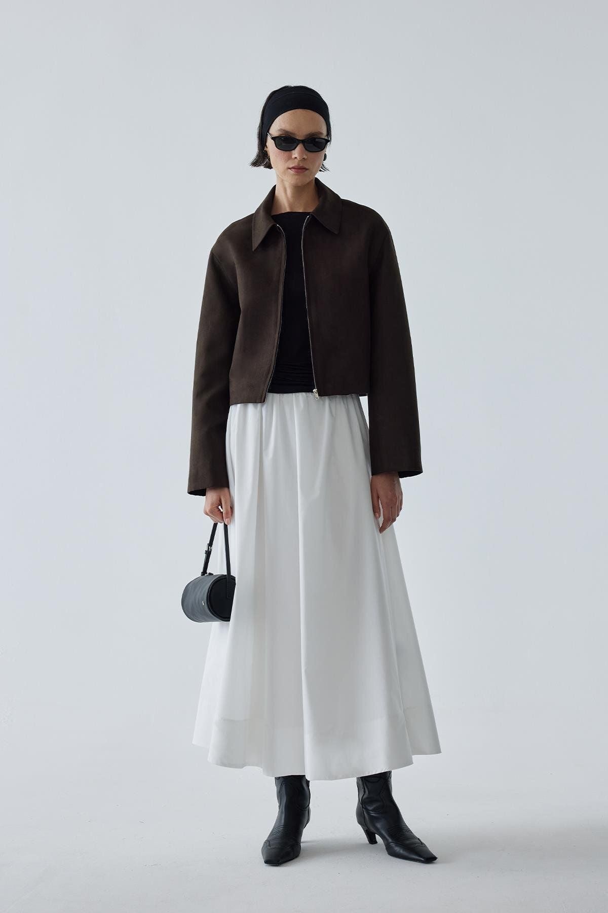 Gabrielle Suede Shirt Collar Jacket jacket LunarityGarage