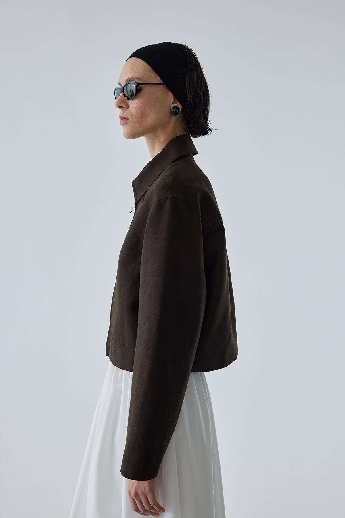 Gabrielle Suede Shirt Collar Jacket jacket LunarityGarage