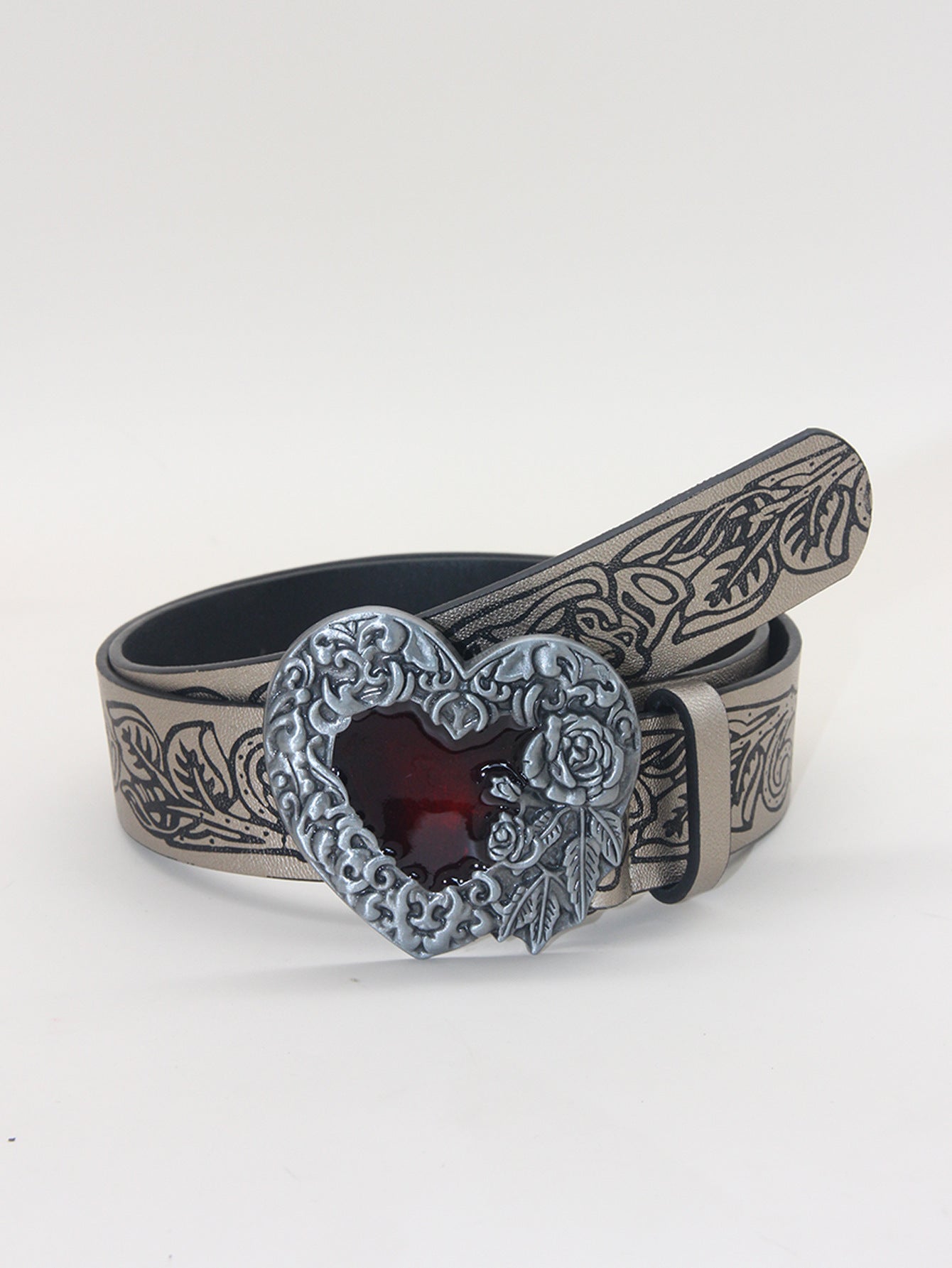 Vintage Punk Style Retro Embossing Love Belt Y2K belt LUNARITY GARAGE Heart