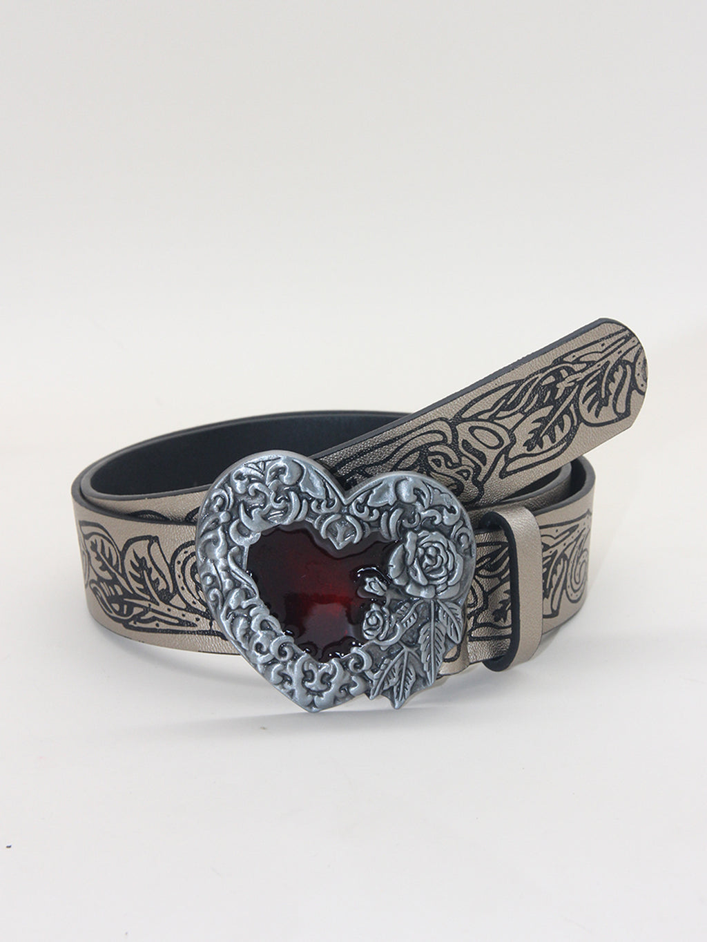 Vintage Punk Style Retro Embossing Love Belt Y2K belt LUNARITY GARAGE Heart  