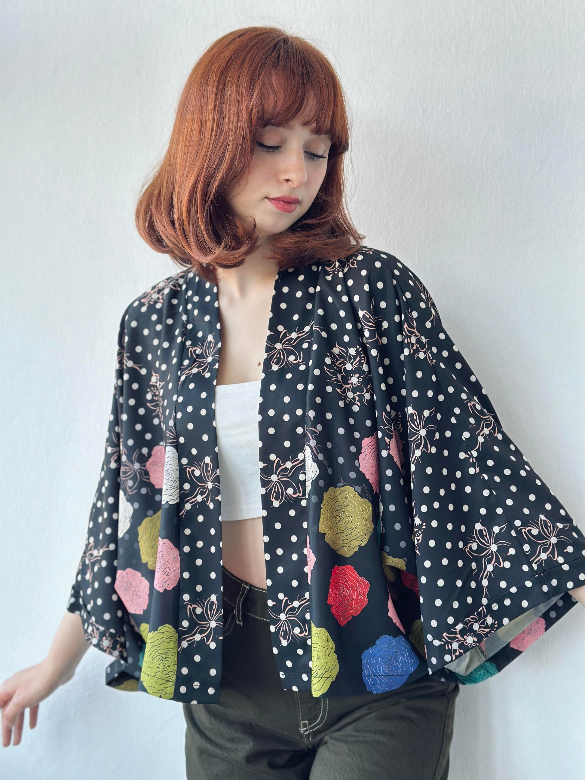 Rose Pattern Mini Kimono kimono LUNARITY GARAGE Standard  