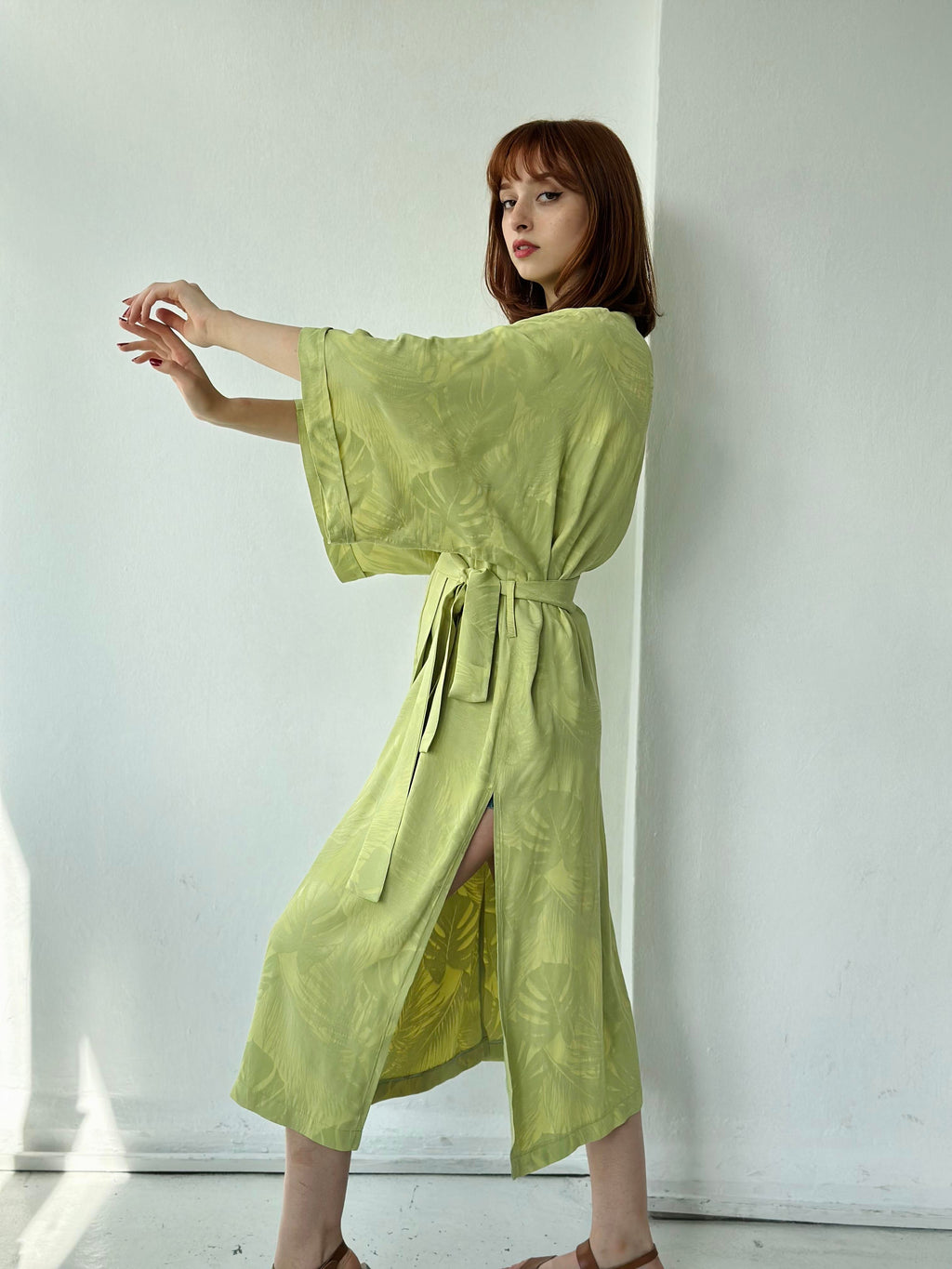 Jacquard Faux Silk Kimono kimono LUNARITY GARAGE   