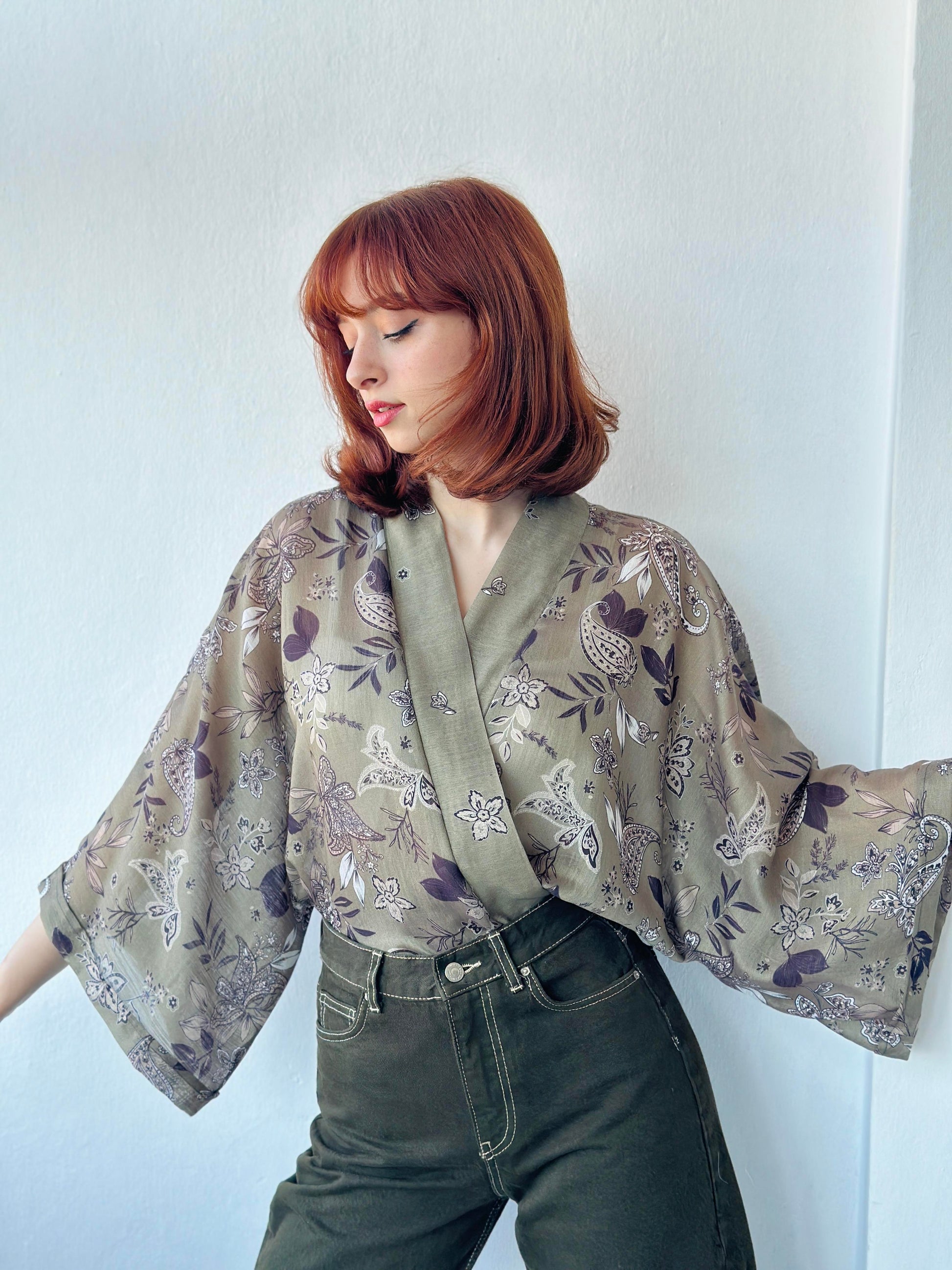 Wrap Pattern Mini Kimono kimono LUNARITY GARAGE