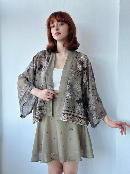 Wrap Pattern Mini Kimono kimono LUNARITY GARAGE   