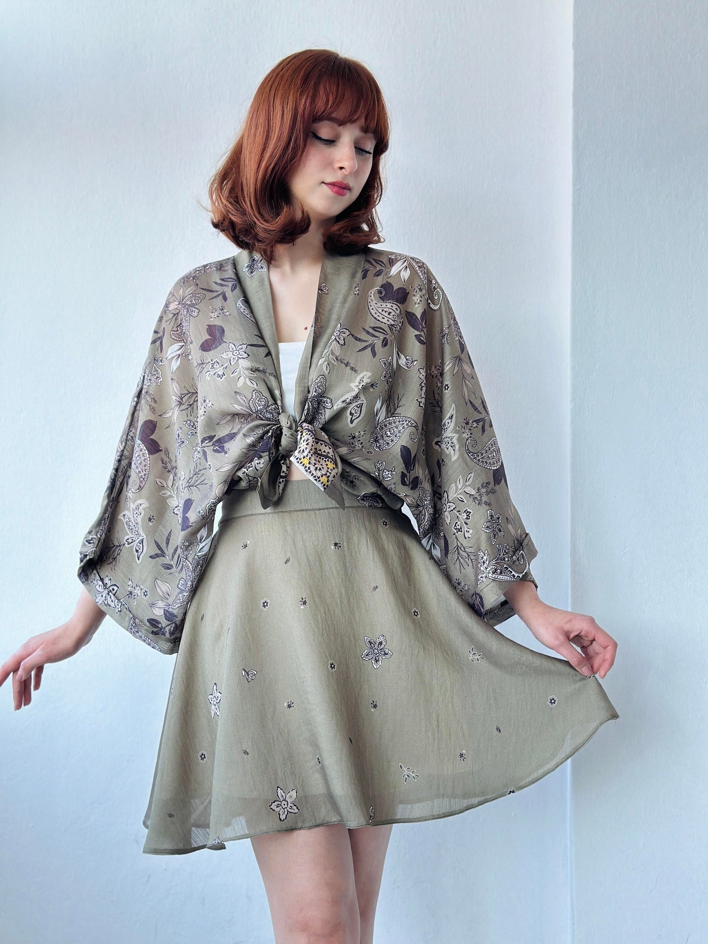 Wrap Pattern Mini Kimono kimono LUNARITY GARAGE   