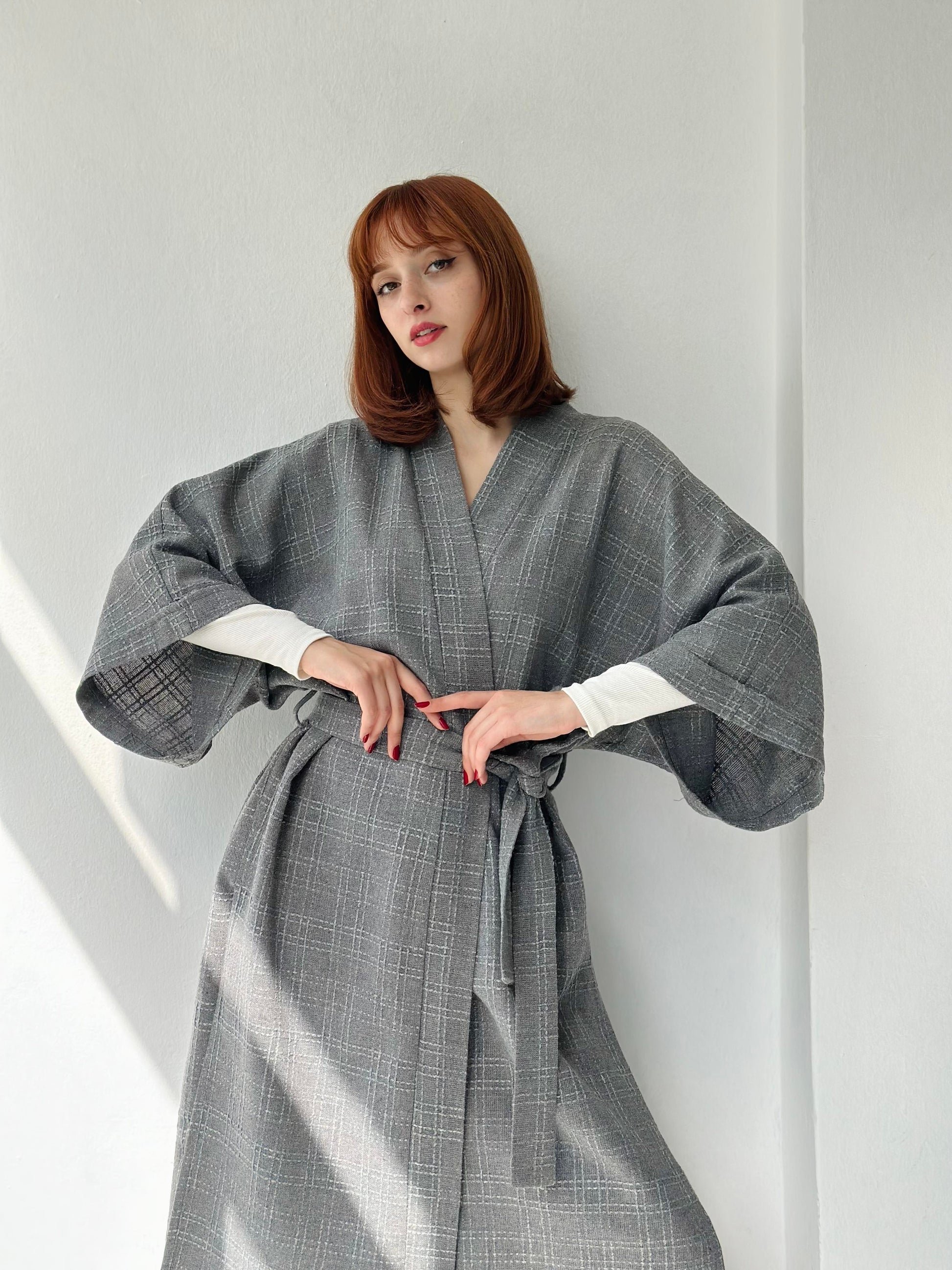 Chenille Fabric Cardigan Winter Kimono kimono LUNARITY GARAGE   