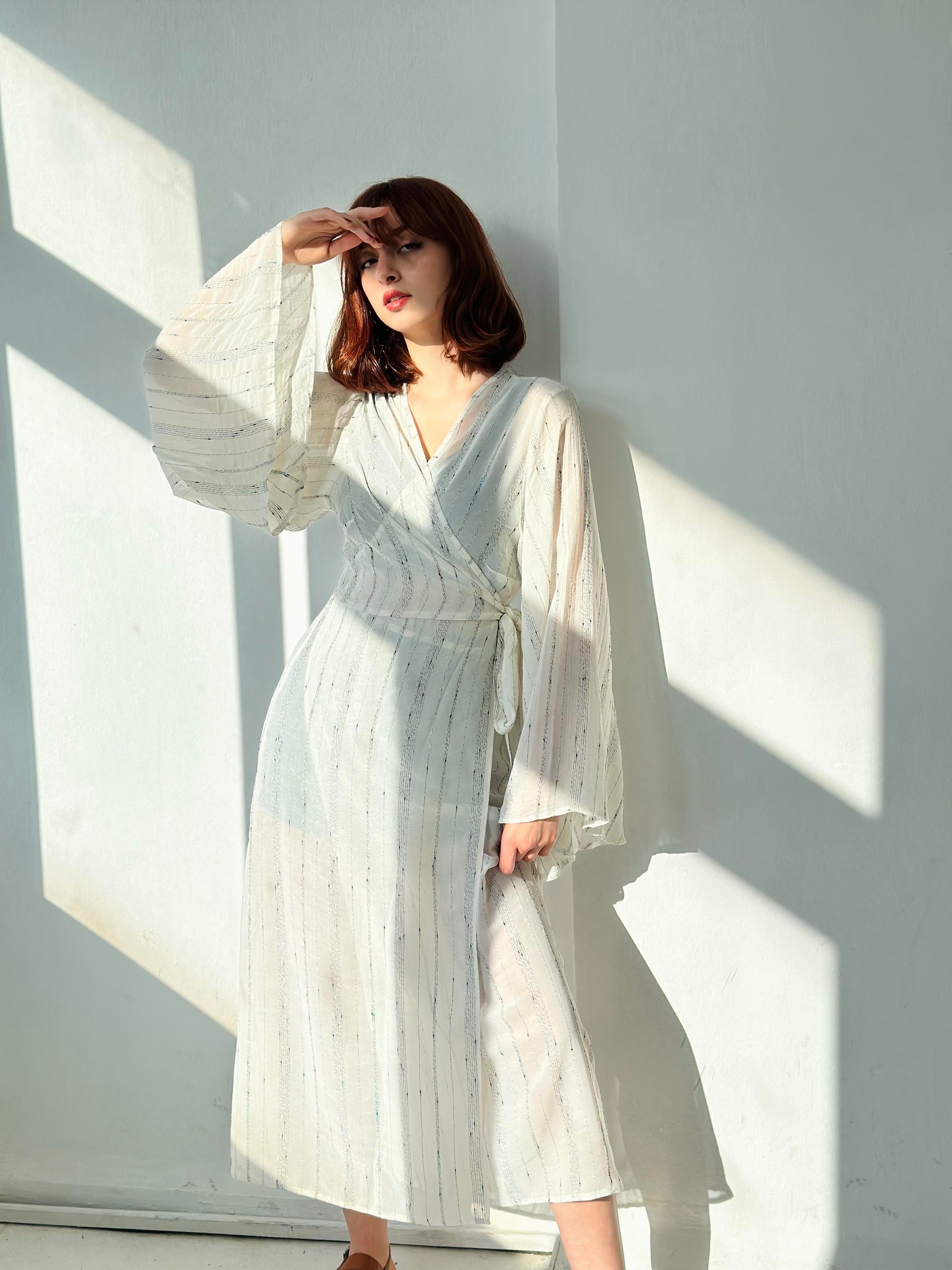 The Kai Kimono Dress White kimonos LUNARITY GARAGE