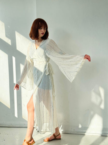 The Kai Kimono Dress White kimonos LUNARITY GARAGE   