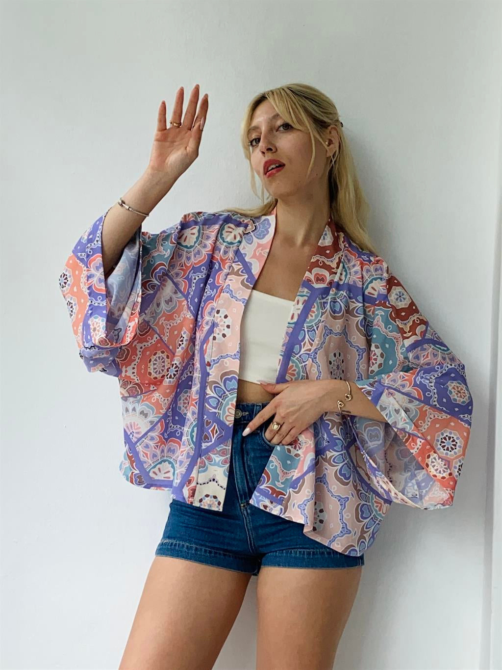 Multicolored Mini Kimono kimono LUNARITY GARAGE   