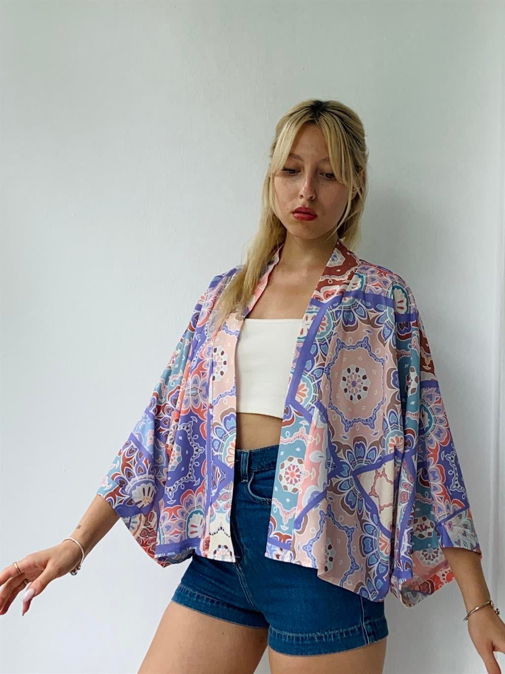 Multicolored Mini Kimono kimono LUNARITY GARAGE   