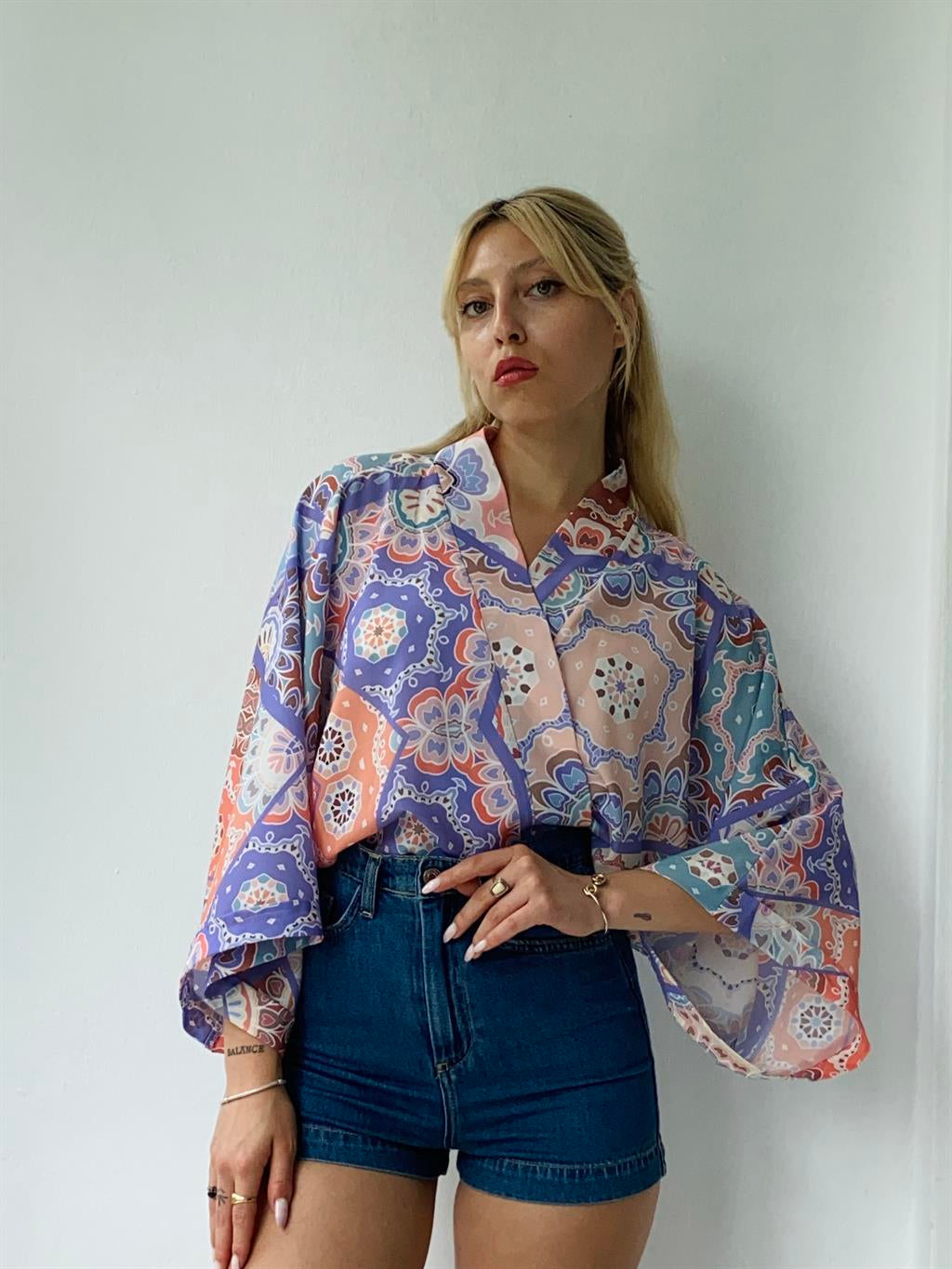 Multicolored Mini Kimono kimono LUNARITY GARAGE   