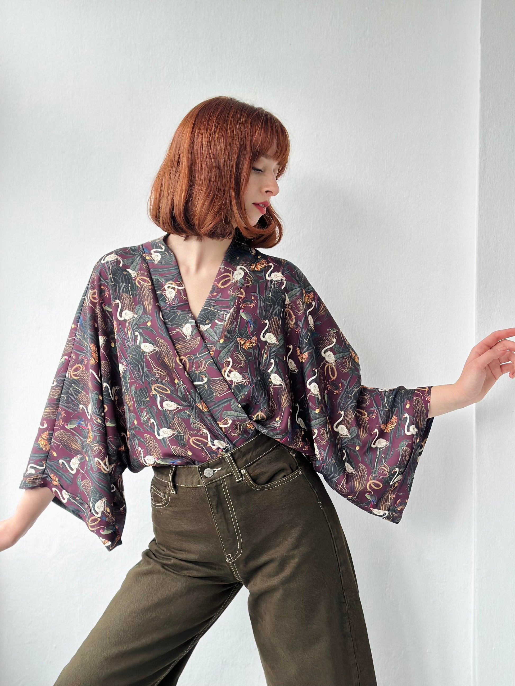 Dance of Purple Bat Model Mini Kimono kimonos LUNARITY GARAGE