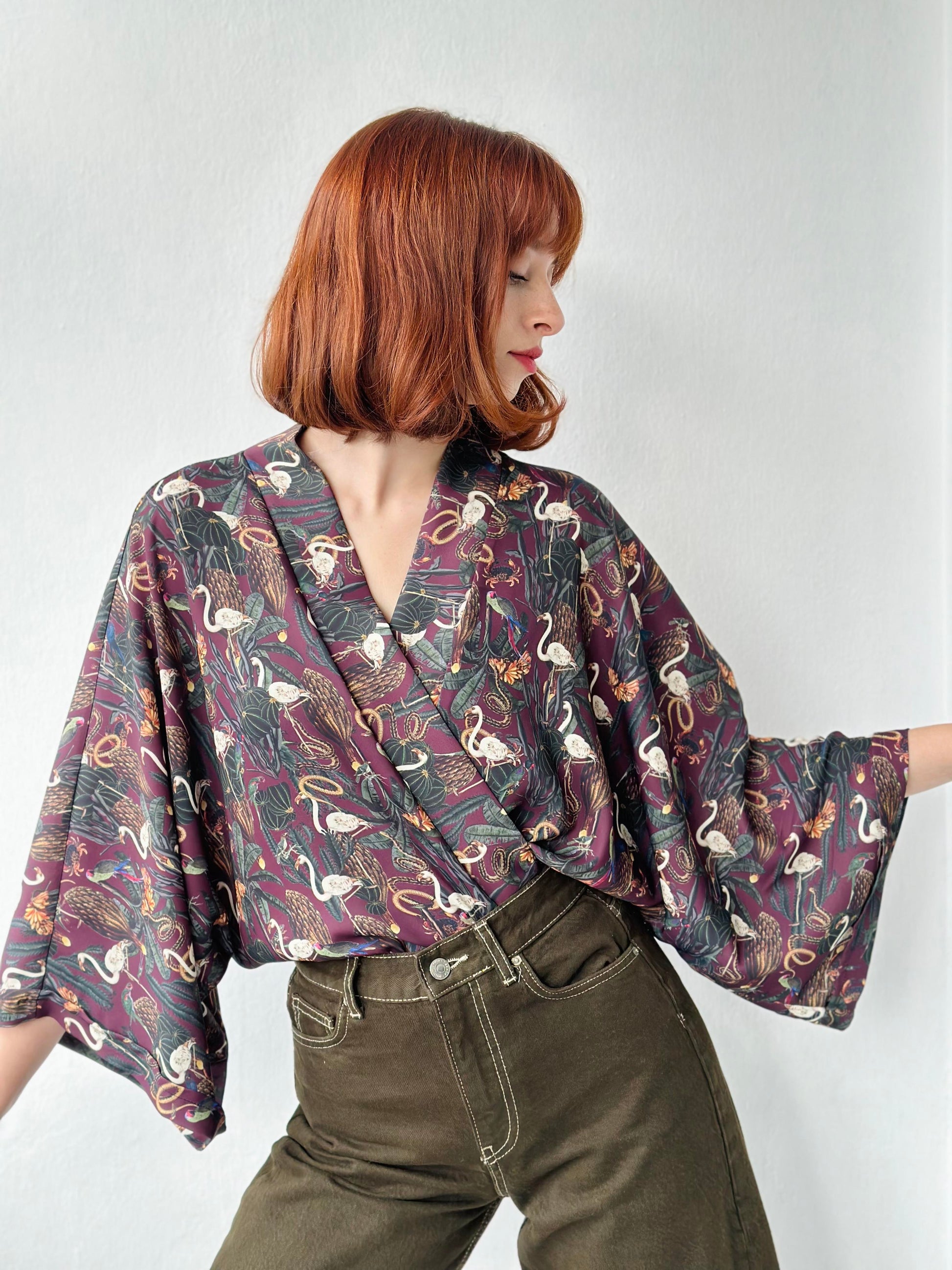 Dance of Purple Bat Model Mini Kimono kimonos LUNARITY GARAGE