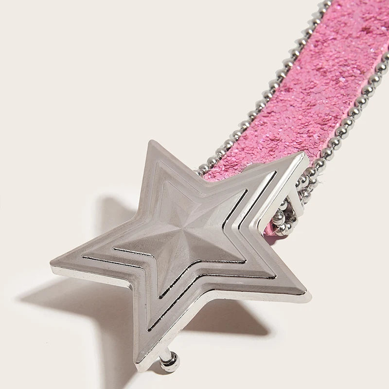 Y2K Star & Moon Rhinestone Buckle Belt Belt Lunarity Garage   