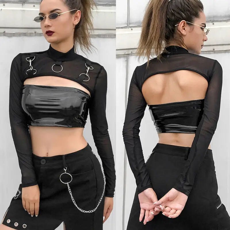 Summer Sexy Mesh See Through T-Shirt crop top Lunarity Garage