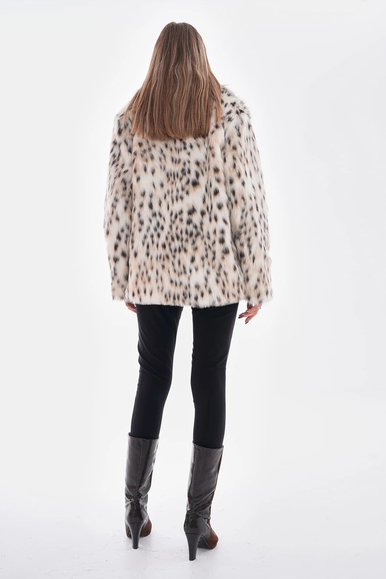 Snow Leopard Faux Fur Coat – Camel faux fur coat LUNARITY GARAGE