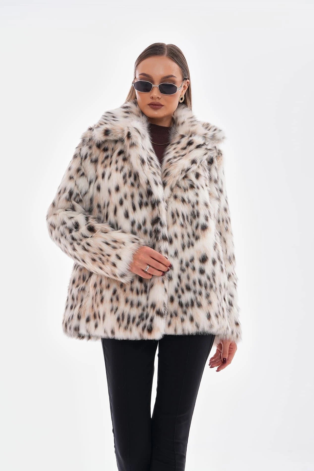 Snow Leopard Faux Fur Coat – Camel faux fur coat LUNARITY GARAGE