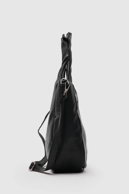 Faux Leather Oval Black Tote Bag Tiger handbag LUNARITY GARAGE   