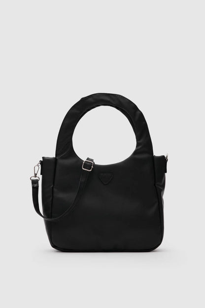 Faux Leather Oval Black Tote Bag Tiger handbag LUNARITY GARAGE   