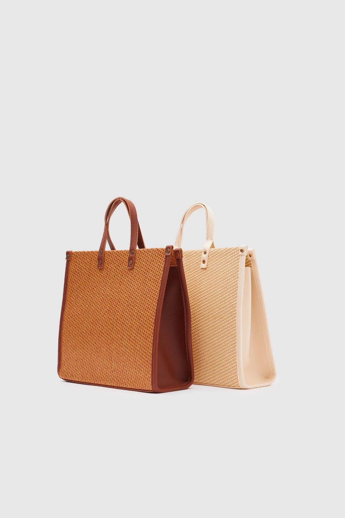 Large Straw Bag with Leather Hook Bag strawbag LUNARITY GARAGE   