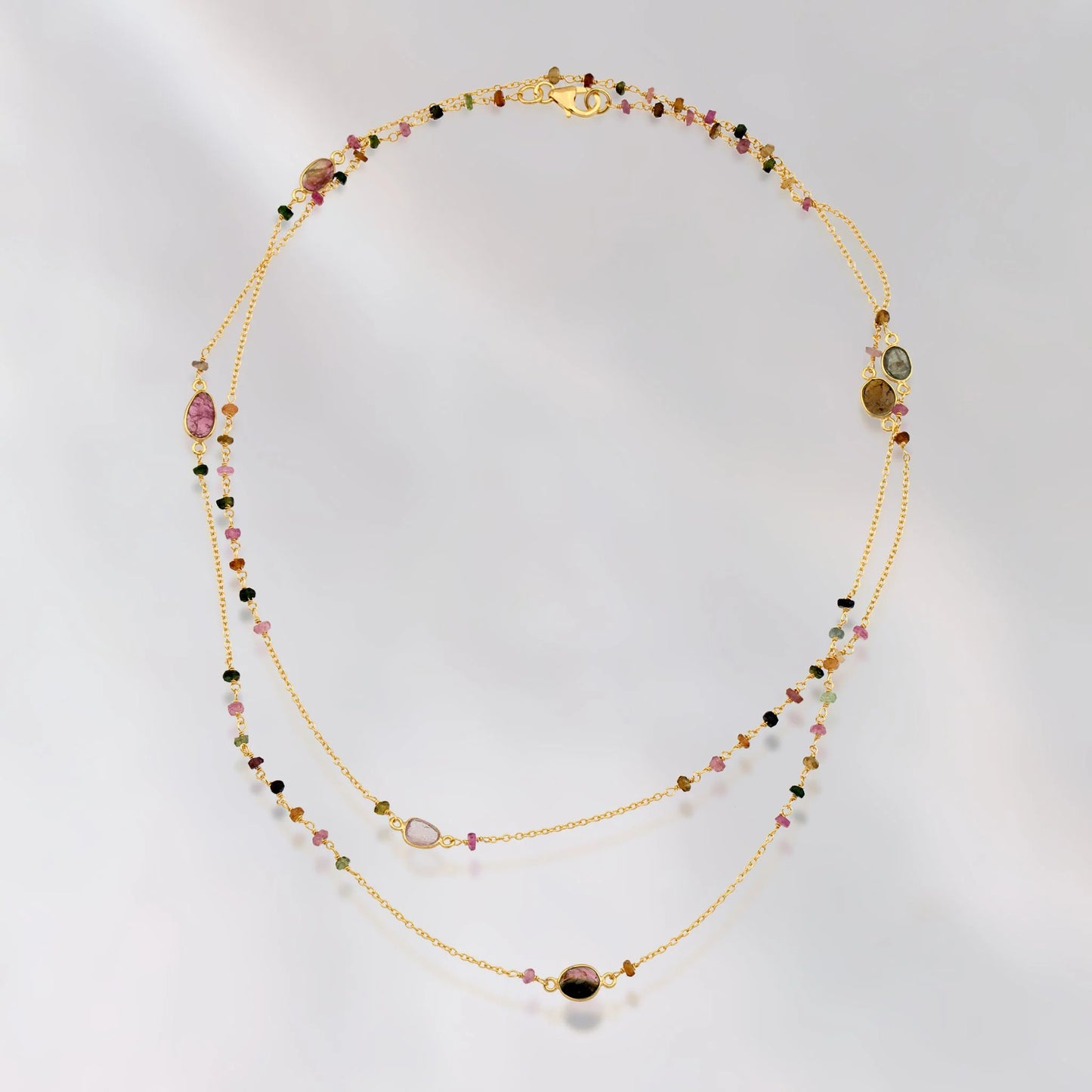 Minimalist Tourmaline Long Chain Necklace necklaces LUNARITY GARAGE   