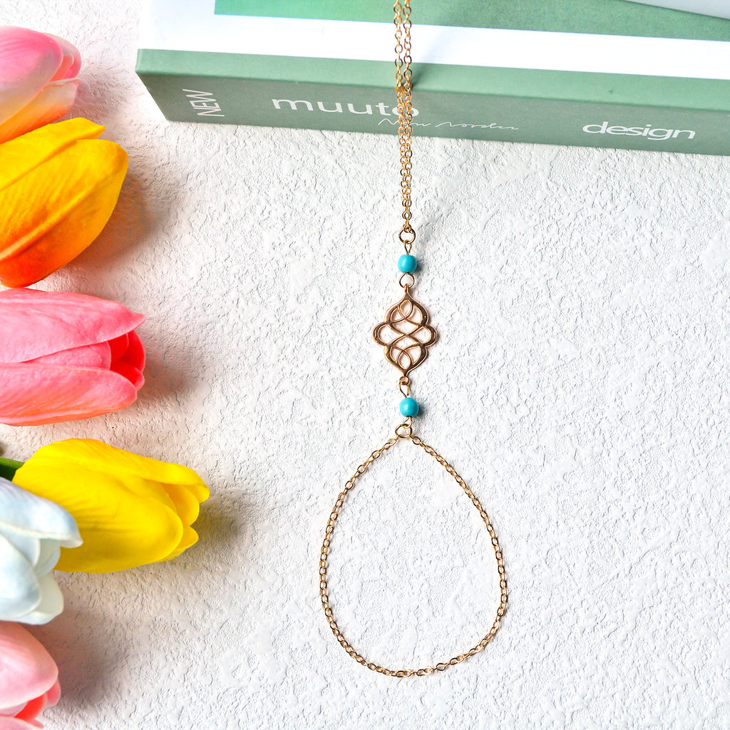 Vintage Water Drop Ethnic Hollow Stone Anklet anklet LUNARITY GARAGE   