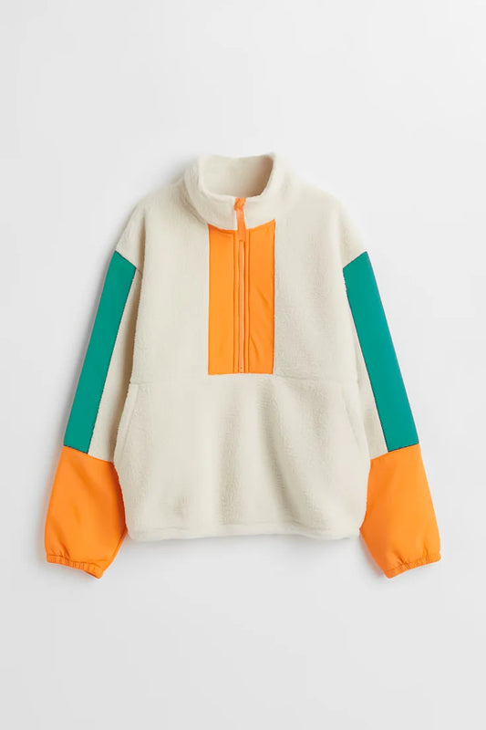 Color Block Welsoft Fleece Sweatshirt sweatshirt LUNARITY GARAGE XS