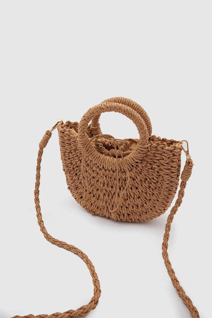 Wendy Straw Handbag straw bags LUNARITY GARAGE Camel  