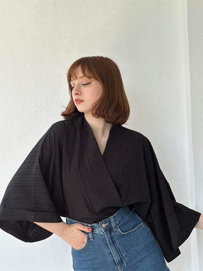 Black Mini Kimono kimono LUNARITY GARAGE   