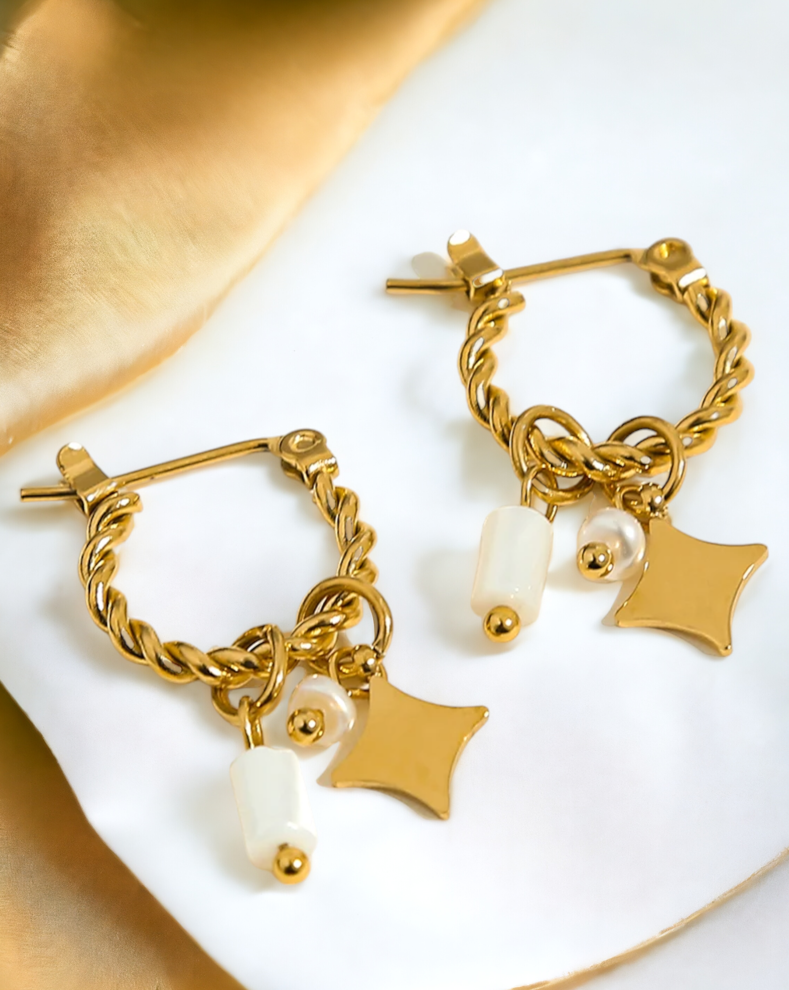 Golden Enchantment Hoops Earrings earrings LUNARITY GARAGE